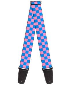 Correa de Guitarra a Cuadros Rosa Bebé Azul Bebé de 2