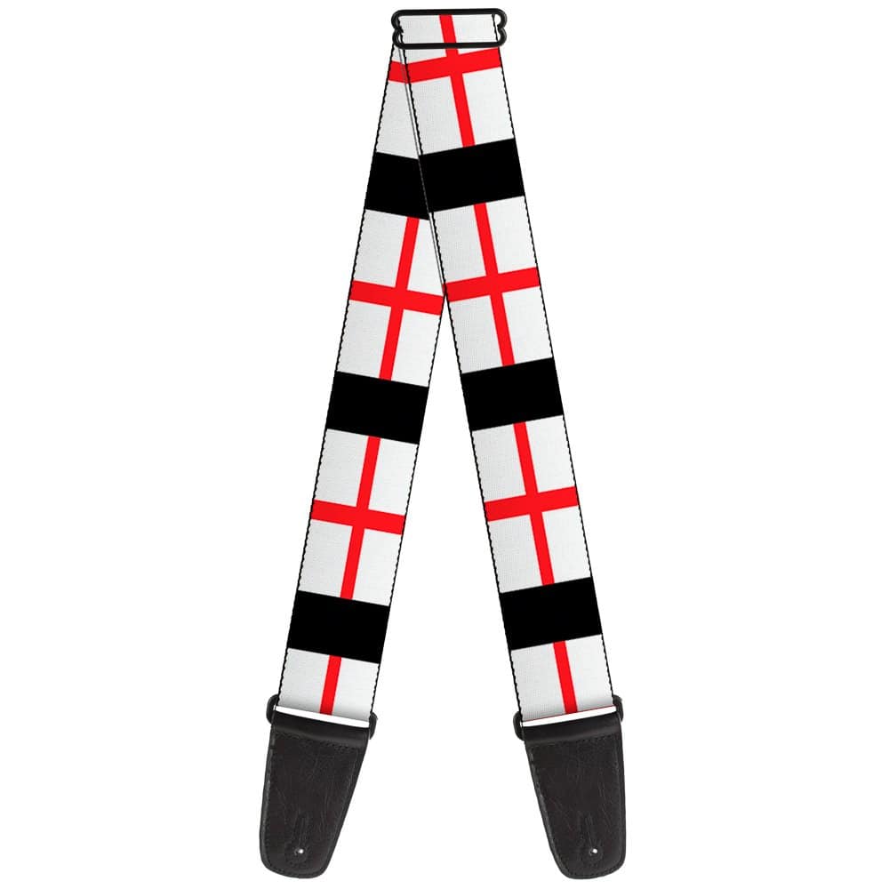 Correa de guitarra con bandera de Inglaterra de 2 pulgadas