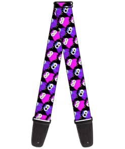 Correa de Guitarra Buckle-Down Owl Eyes Negra Morada Rosa 2