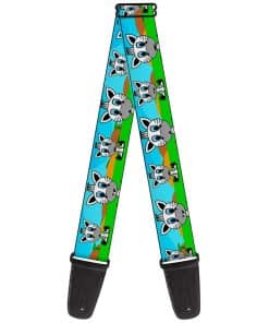 Correa de guitarra Buckle-Down Zebra Cartoon 2 pulgadas de