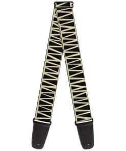 Correa para guitarra Buckle-Down Zig Zag Doodle Crema Negra