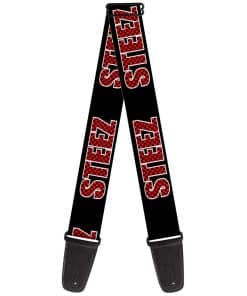 Correa de guitarra Steez Cuadros Negros Rojos 2 Pulgadas de