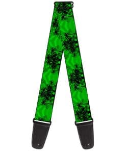 Correa de Guitarra Buckle-Down Palmeras Verdes Negras de 2