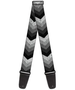 Correa de Guitarra Chevron Weathered Negra y Gris de 2