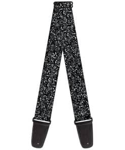 Correa de guitarra Buckle-Down Speckle Negra Blanca de 2