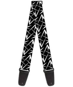 Correa para Guitarra Espigas Dispersas Negra y Blanca de 2