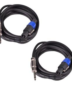 Par de Cables de Altavoz Profesional Speakon a 1/4" de 15