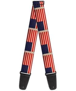 Correa de guitarra Buckle-Down Bandera Americana Desgastada