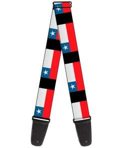 Correa de guitarra Buckle-Down Bandera de Chile 2 pulgadas