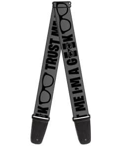Correa para guitarra Buckle-Down Soy un Geek Lentes Gris