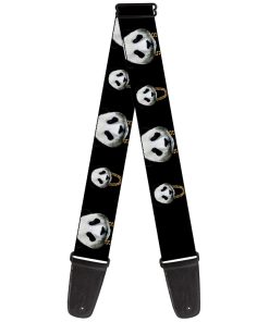 Correa de Guitarra Buckle-Down Panda Cadena Dorada Negra 2