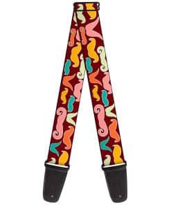 Correa de Guitarra Buckle-Down Bigotes Marrón Multicolor