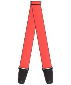 Correa de guitarra Buckle-Down Salmon Orange sólido de 2