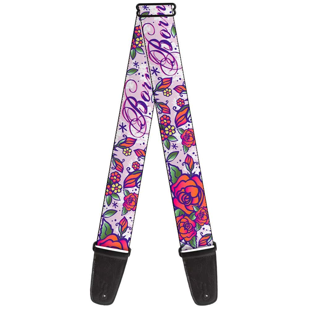 Correa para Guitarra Buckle-Down Born To Blossom Azul de 2