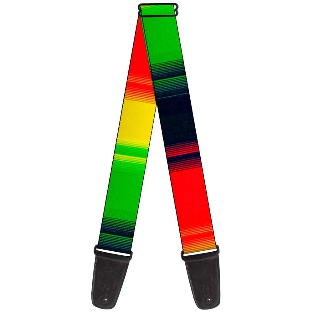 Correa para guitarra Buckle-Down Zarape4 Vertical Rasta de