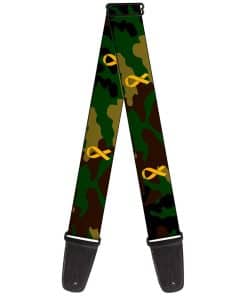 Correa de guitarra de apoyo a nuestras tropas camuflaje