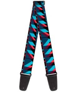Correa de guitarra Buckle-Down Geometric Peaks Blues Morado