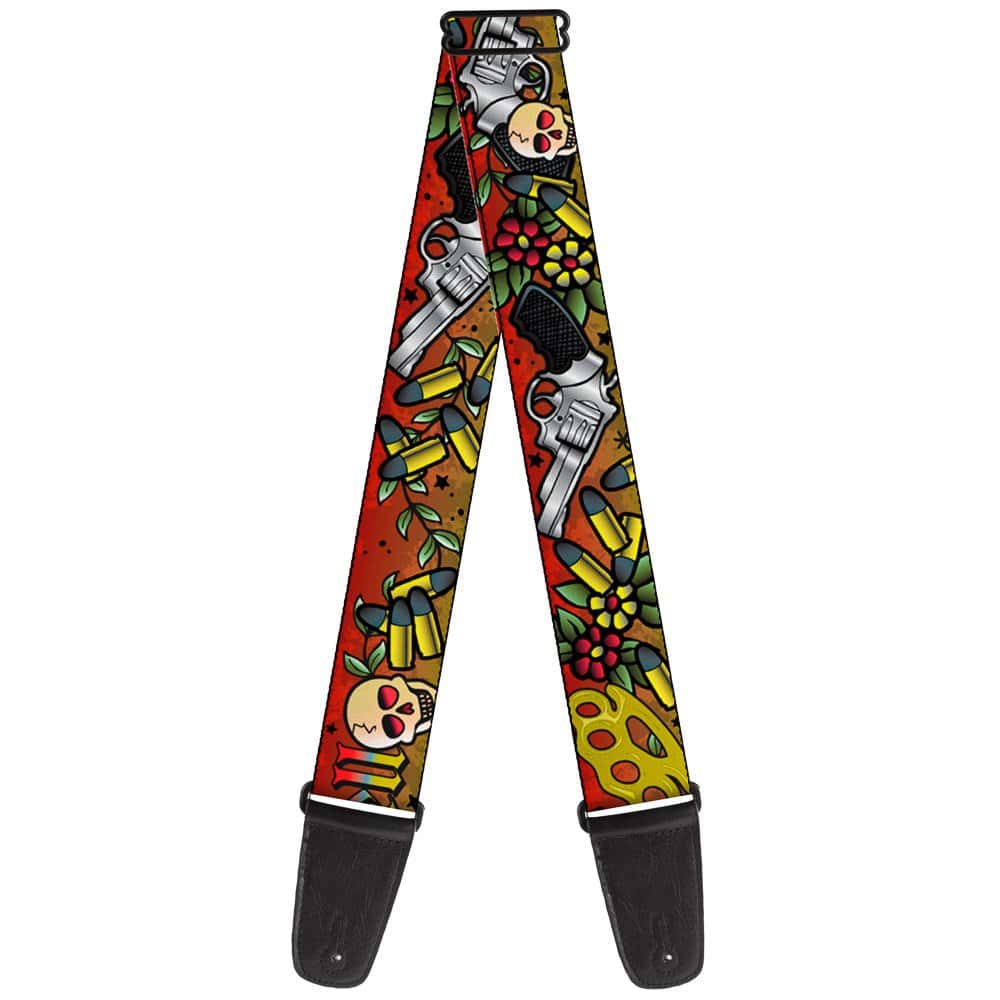 Correa de guitarra Buckle-Down Born To Raise Hell Roja de 2