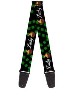 Correa de guitarra St Pats Lucky Pot of Gold Shamrocks