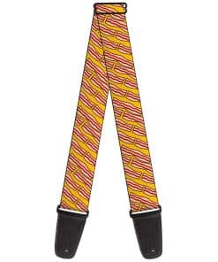 Correa de Guitarra Bacon Dibujo Animado Amarillo de 2