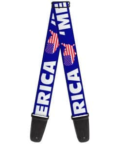 Correa de Guitarra Buckle-Down Merica USA Silueta Bandera