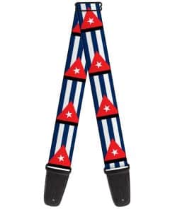 Correa de guitarra Buckle-Down Cuba Flags de 2 pulgadas de