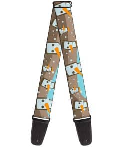 Correa de Guitarra Block Penguins Tan de 2 Pulgadas de Ancho