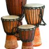 Djembe tallado para principiantes, 16" de alto, cabeza de
