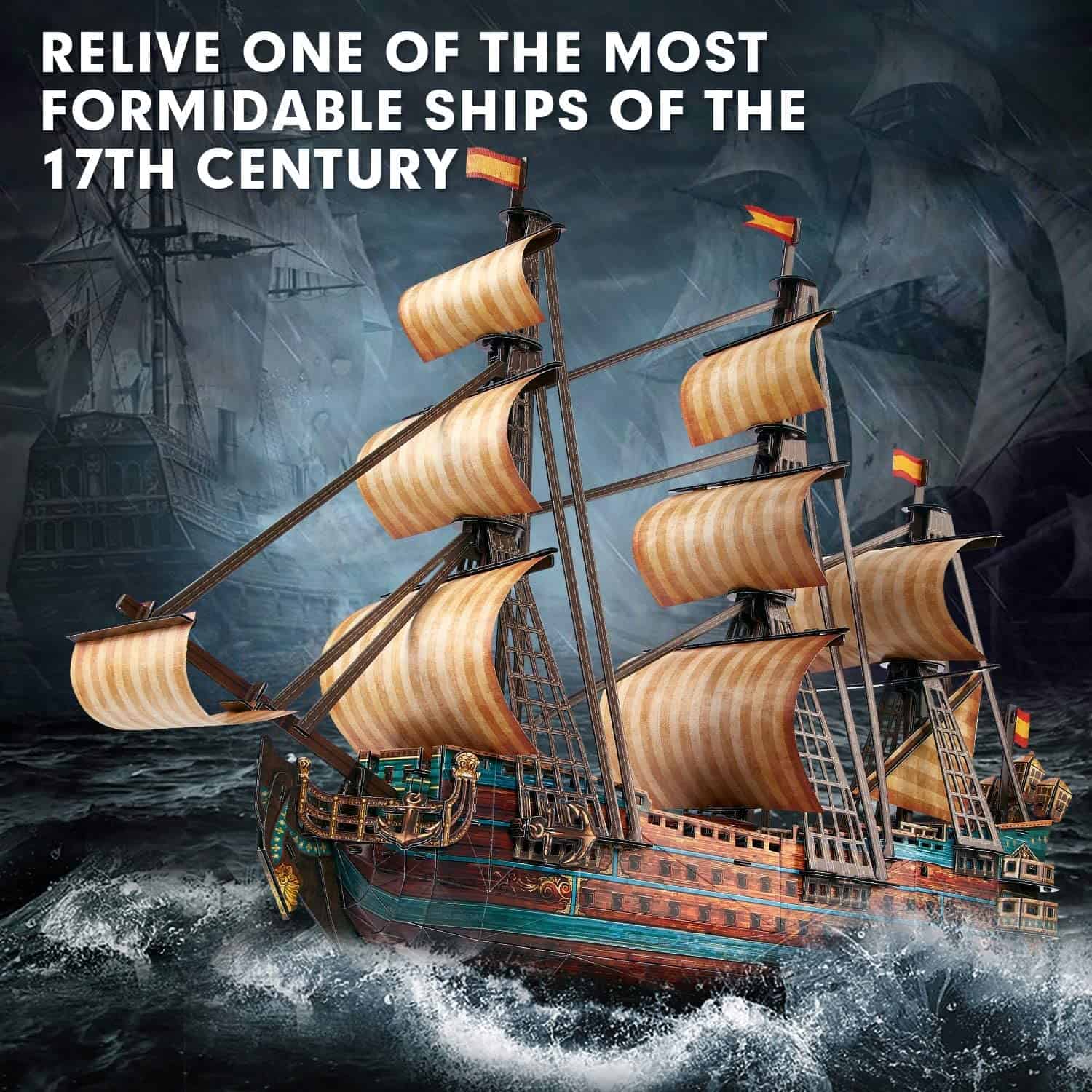 CubicFun 843659803 Barco San Felipe 1960, Barco Español, - Imagen 3