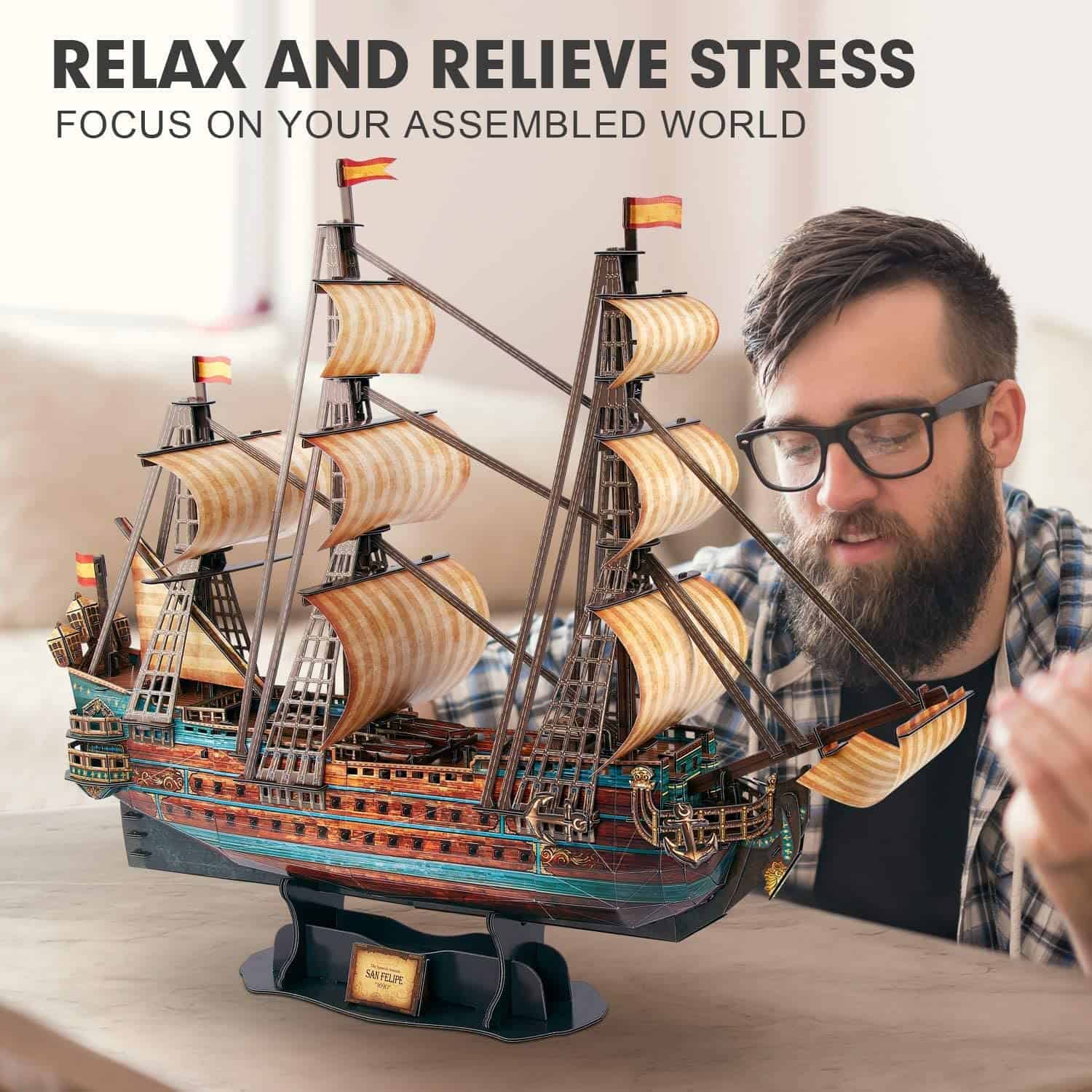 CubicFun 843659803 Barco San Felipe 1960, Barco Español, - Imagen 4