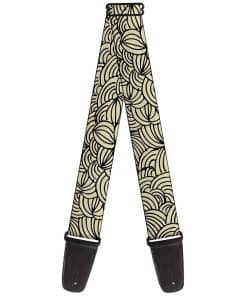 Correa para Guitarra Buckle-Down Doodle1 Crema Negro 2