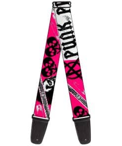 Correa de guitarra Buckle-Down Punk Princess Zippers Skulls