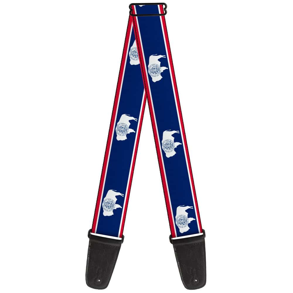Correa de Guitarra Buckle-Down Wyoming Flags 2 Pulgadas de