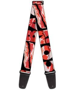 Correa de guitarra Bacon Text1 de 2 pulgadas de ancho