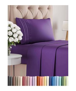 Juego de sábanas tamaño Twin de 3 -Morado