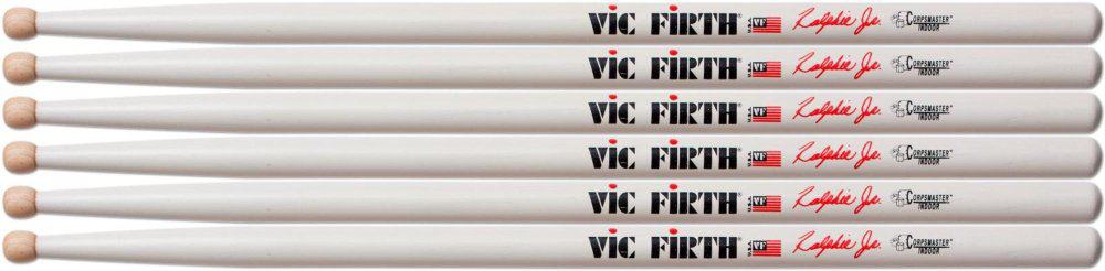 Paquete de 3 baquetas Vic Firth Corpsmaster Marching SRHJR