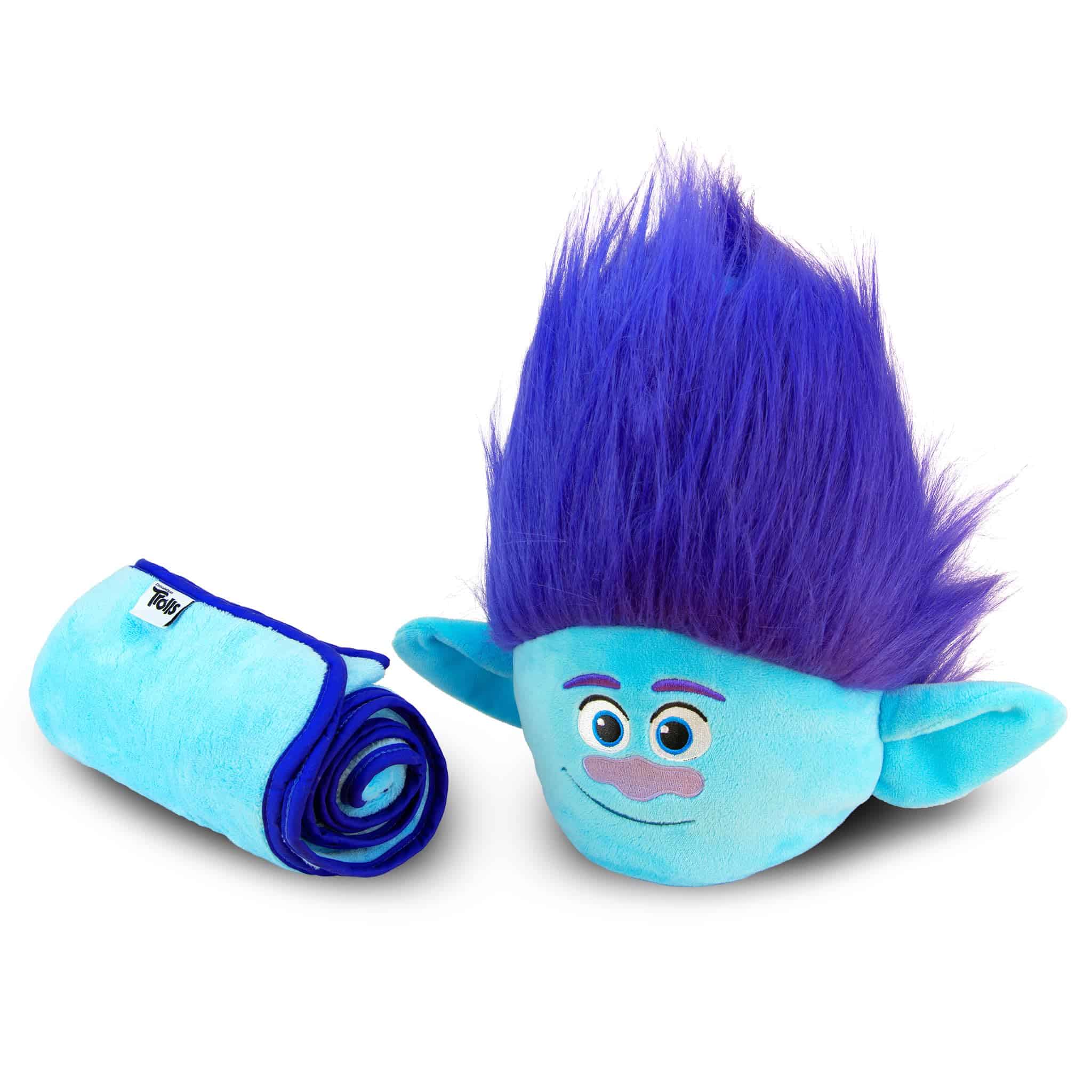 Muñeco de peluche Trolls Armrest Buddy con manta - Almohada