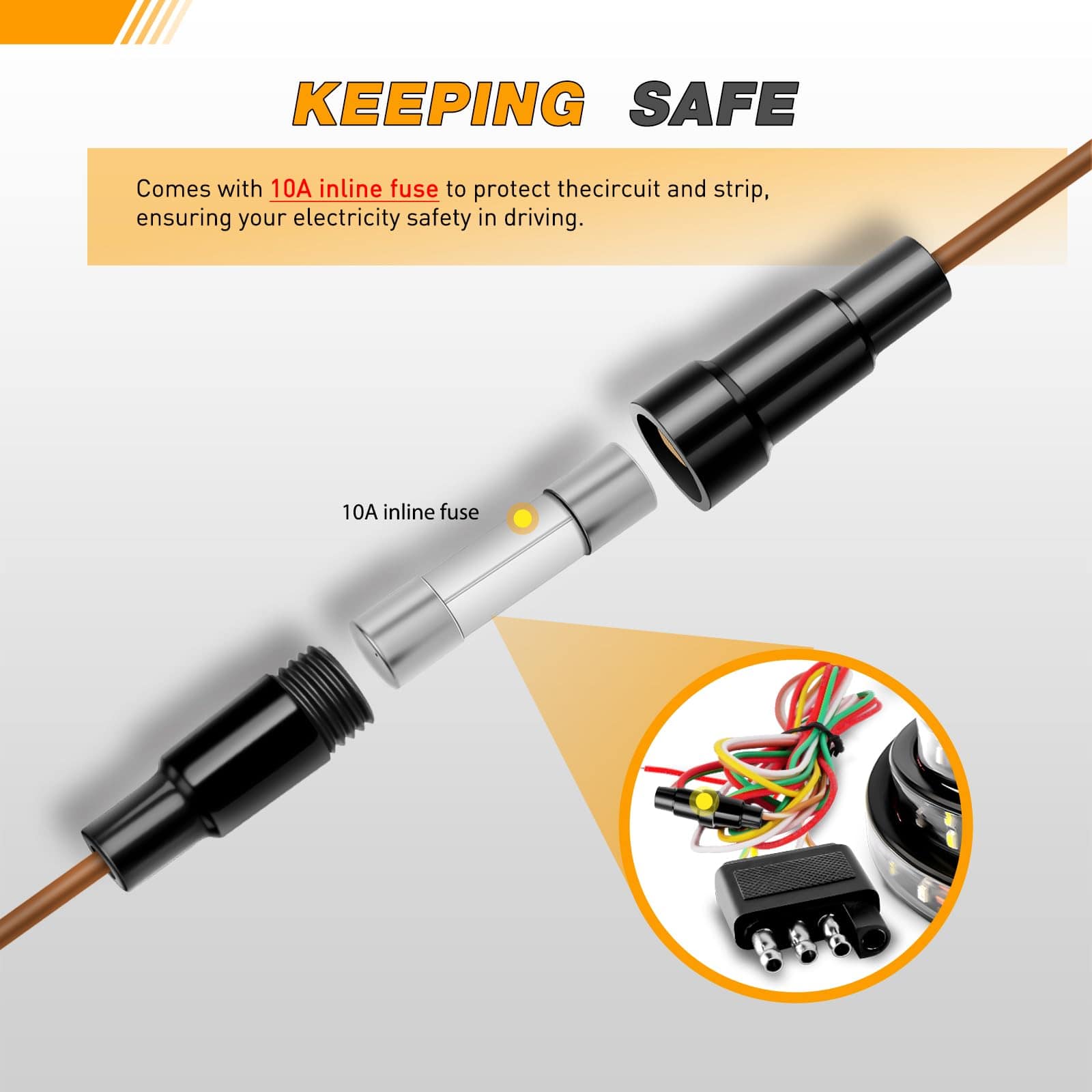 Barra de luz para portón trasero de camión GOOACC 60" - Imagen 10