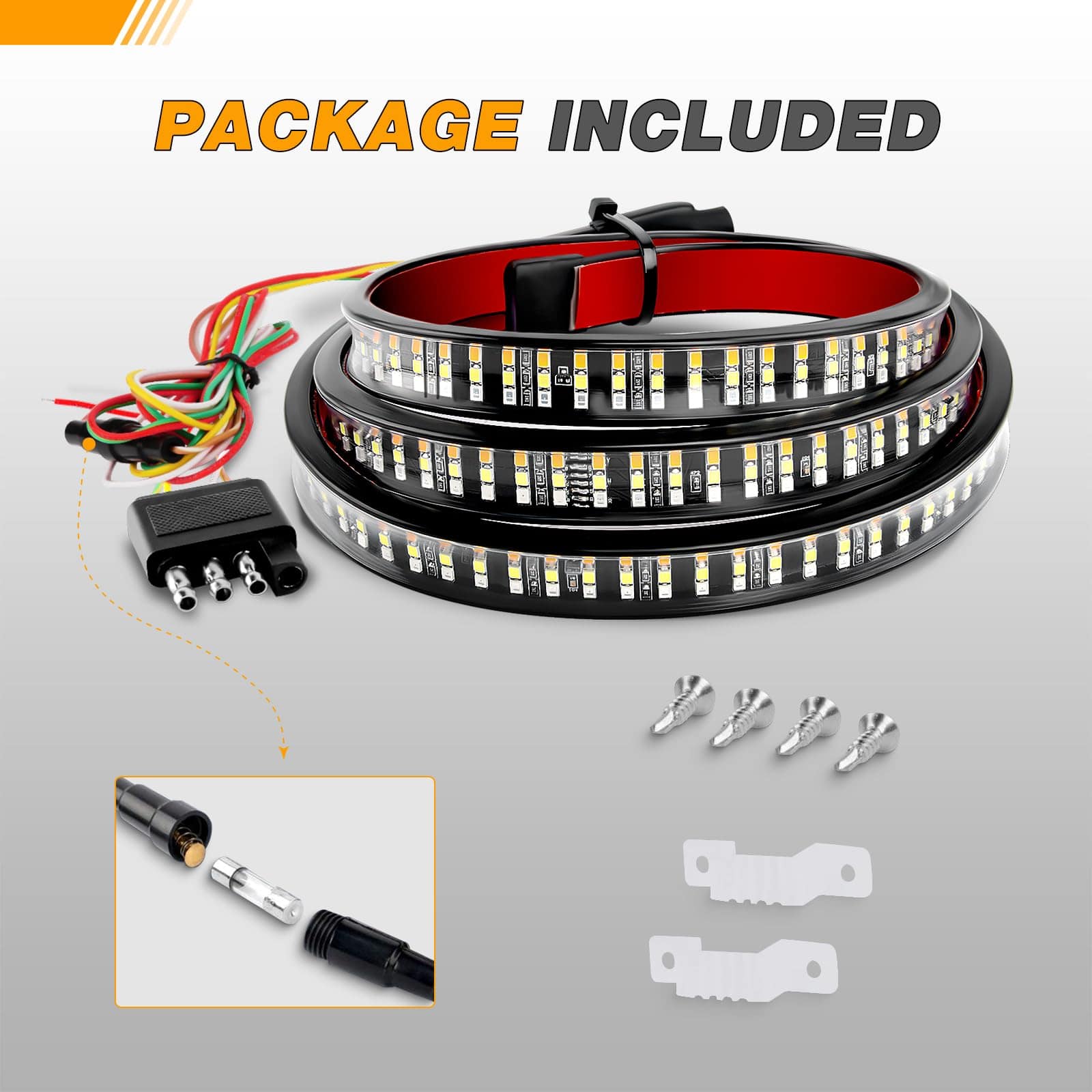 Barra de luz para portón trasero de camión GOOACC 60" - Imagen 9
