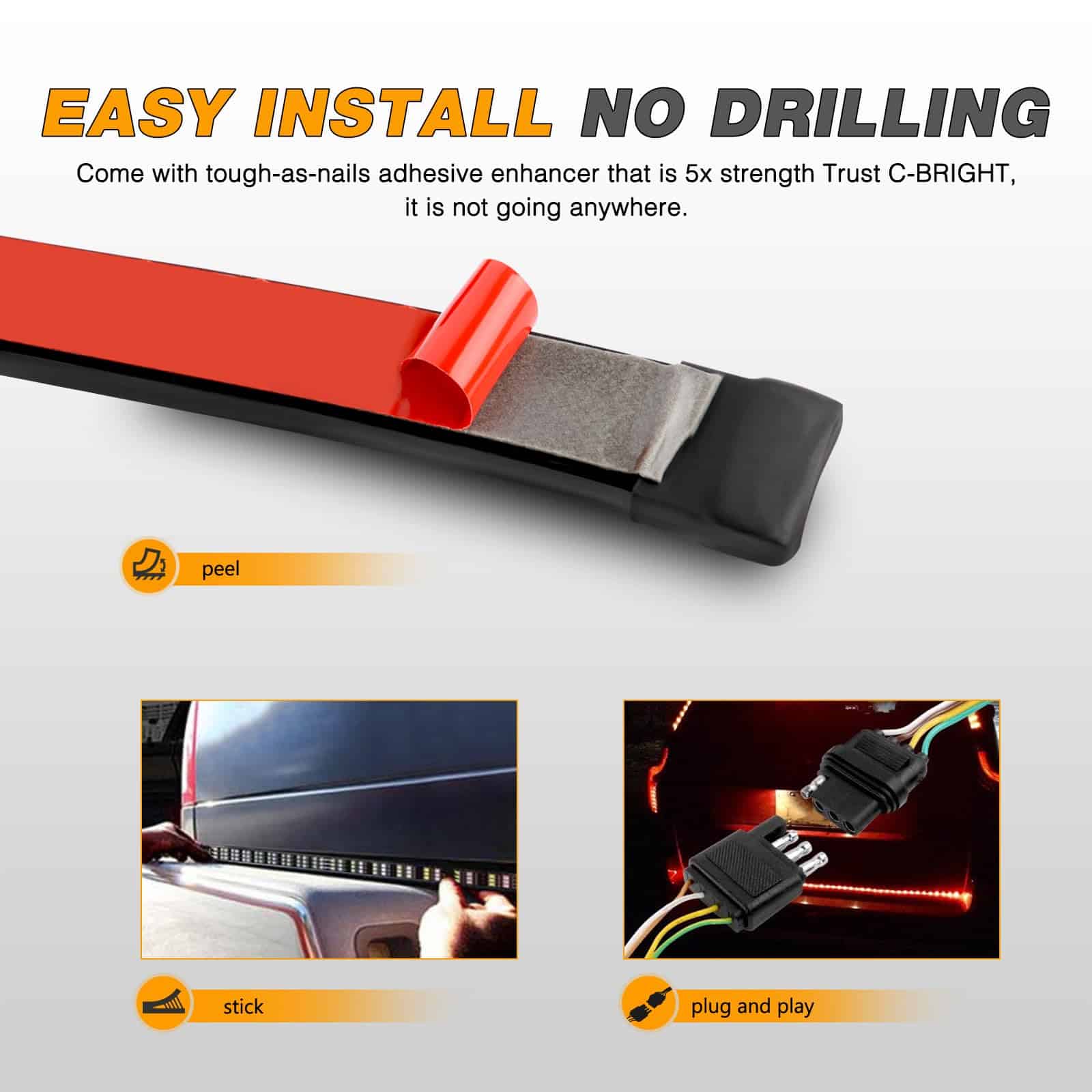 Barra de luz para portón trasero de camión GOOACC 60" - Imagen 3