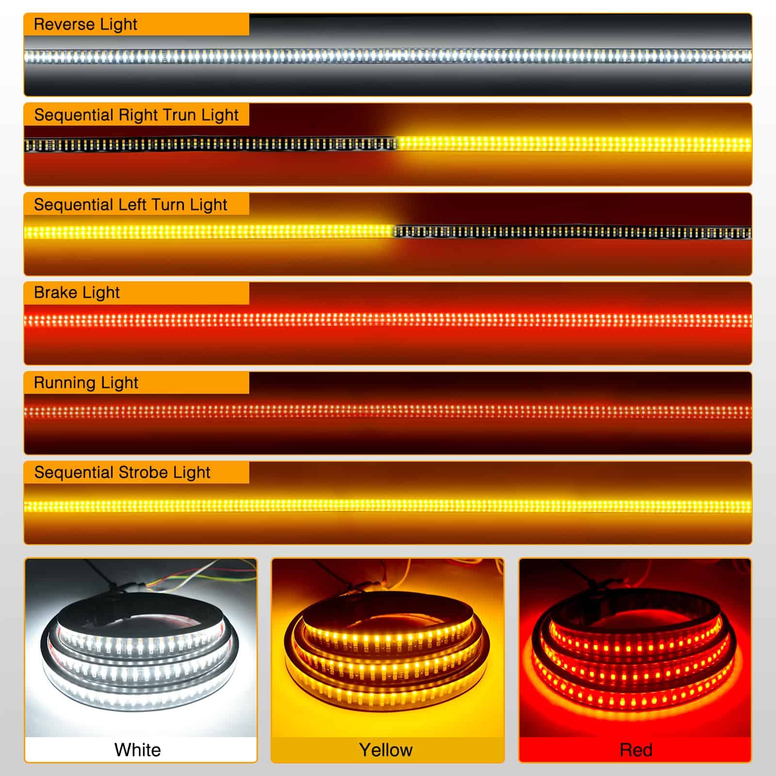 Barra de luz para portón trasero de camión GOOACC 60" - Imagen 5