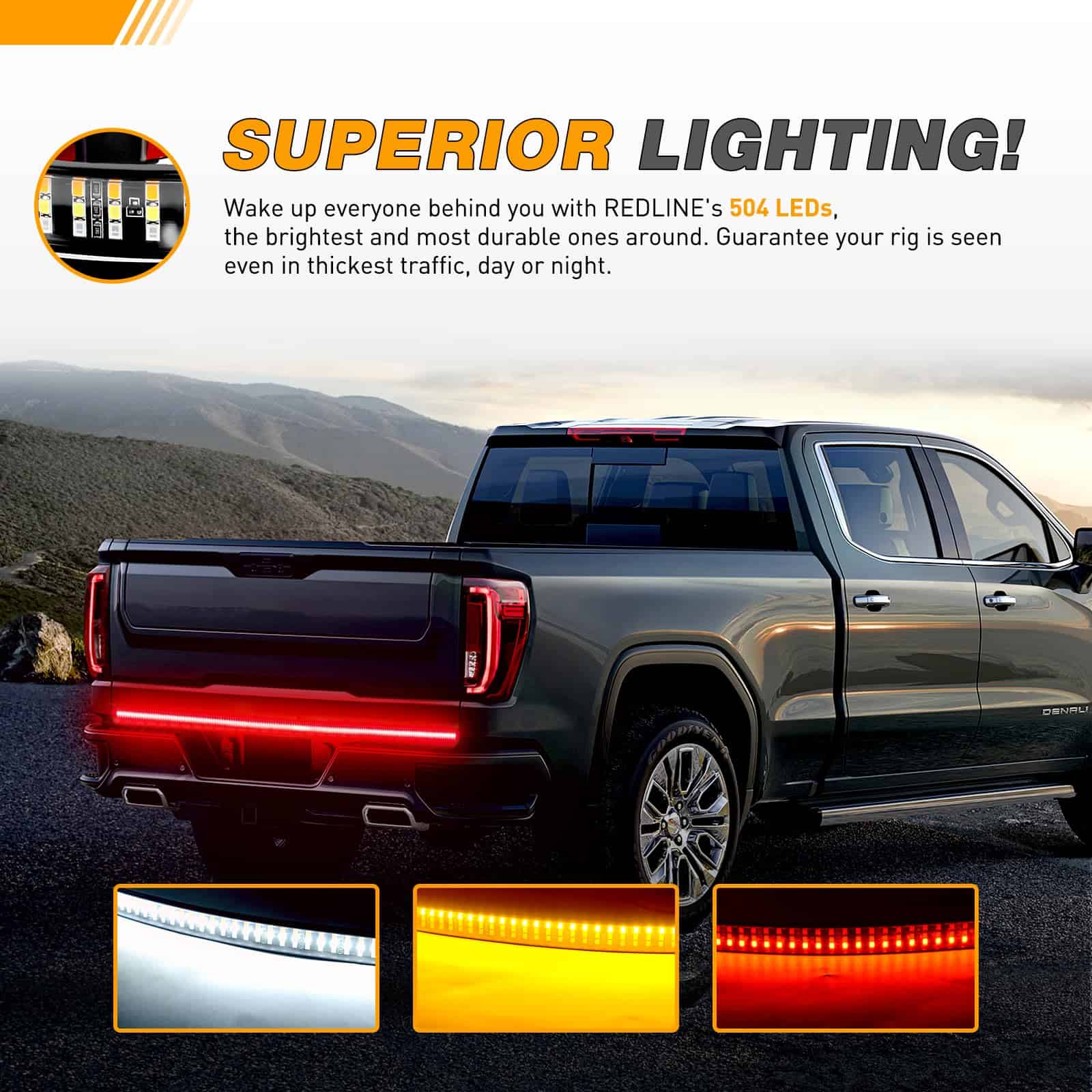 Barra de luz para portón trasero de camión GOOACC 60" - Imagen 7