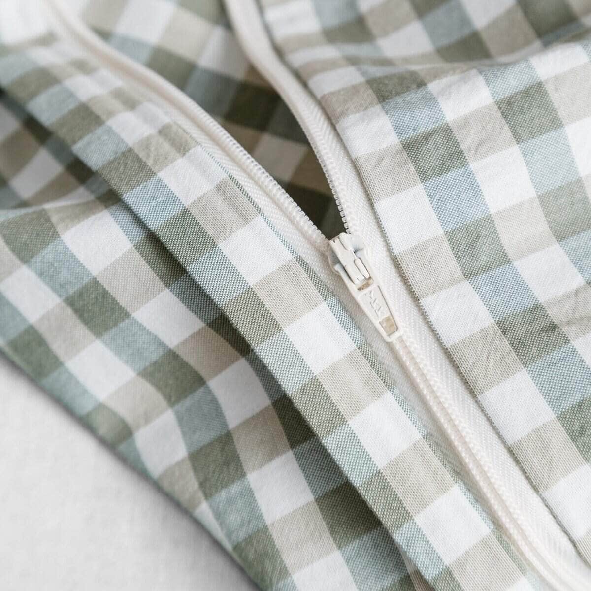 SUSYBAO Juego de Funda de Edredón a Cuadros Verde Tamaño - Imagen 4