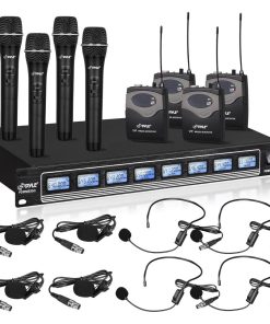 Sistema de Micrófono Inalámbrico UHF Pyle de 8 Canales con