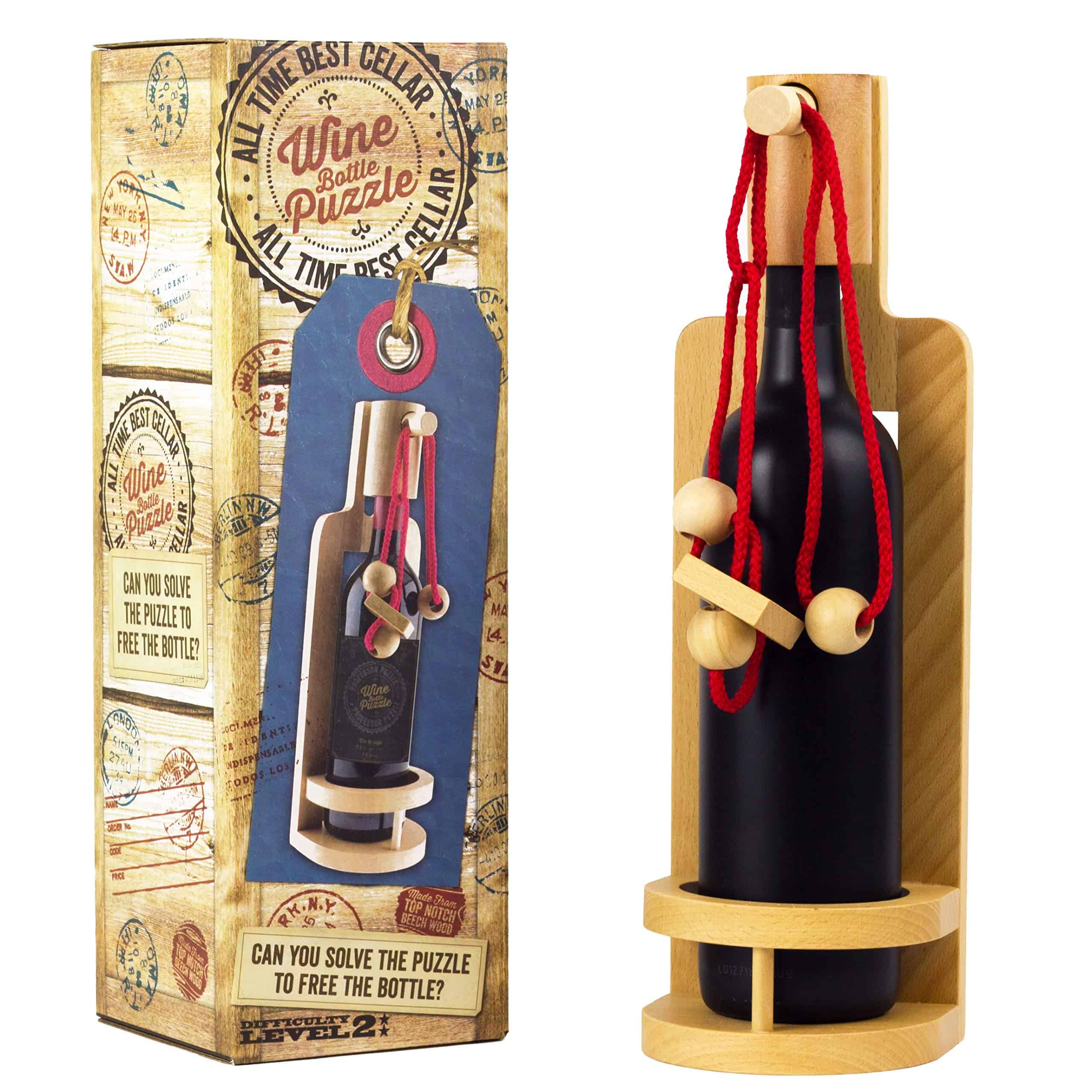 Juego de Rompecabezas de Botellas de Vino Professor Puzzle