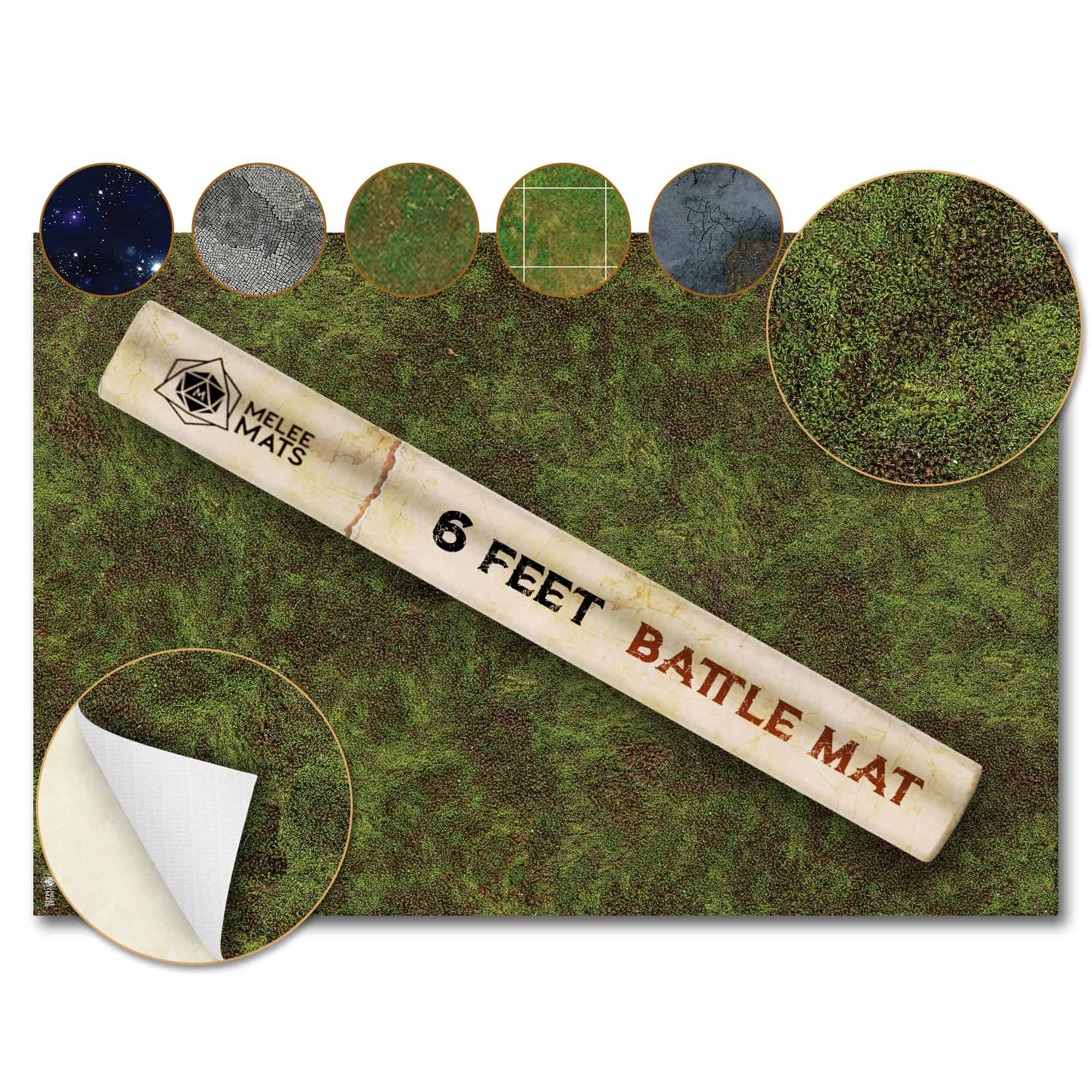 Tapete de juego de batalla para DND - [48" x -Dark Moss