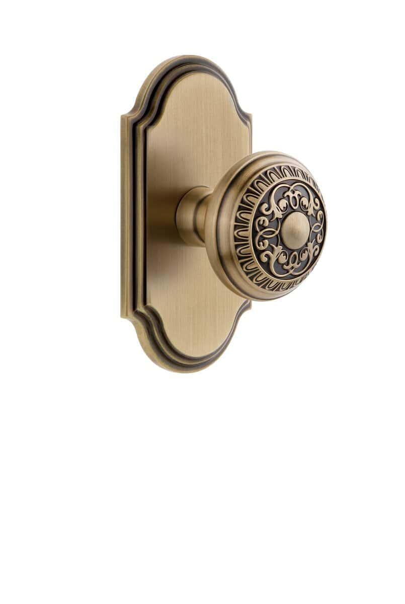 Placa de arco Grandeur 812317 Paso con perilla Windsor en