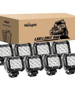 Nilight LED Pods 8PCS 18W 1260lm Barra de Luz LED de