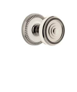 Placa doble Newport Grandeur 808103 con perilla Soleil en