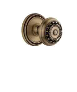 Placa Soleil Rosette Dummy con Perilla Parthenon en Latón